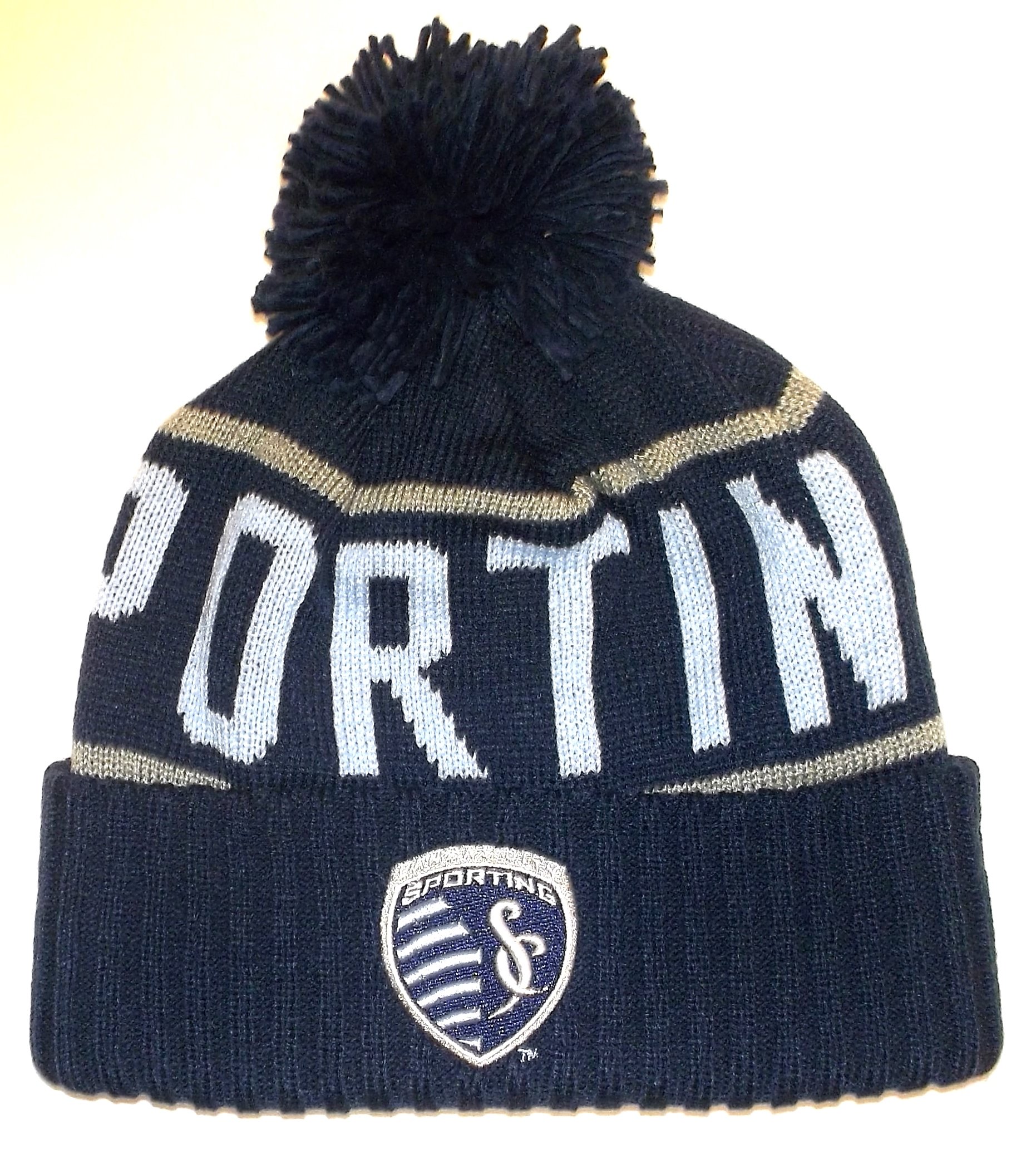 Mitchell & Ness MLS Kansas City Sporting Cuff/Pom Knit Hat - OSFA - KU16Z