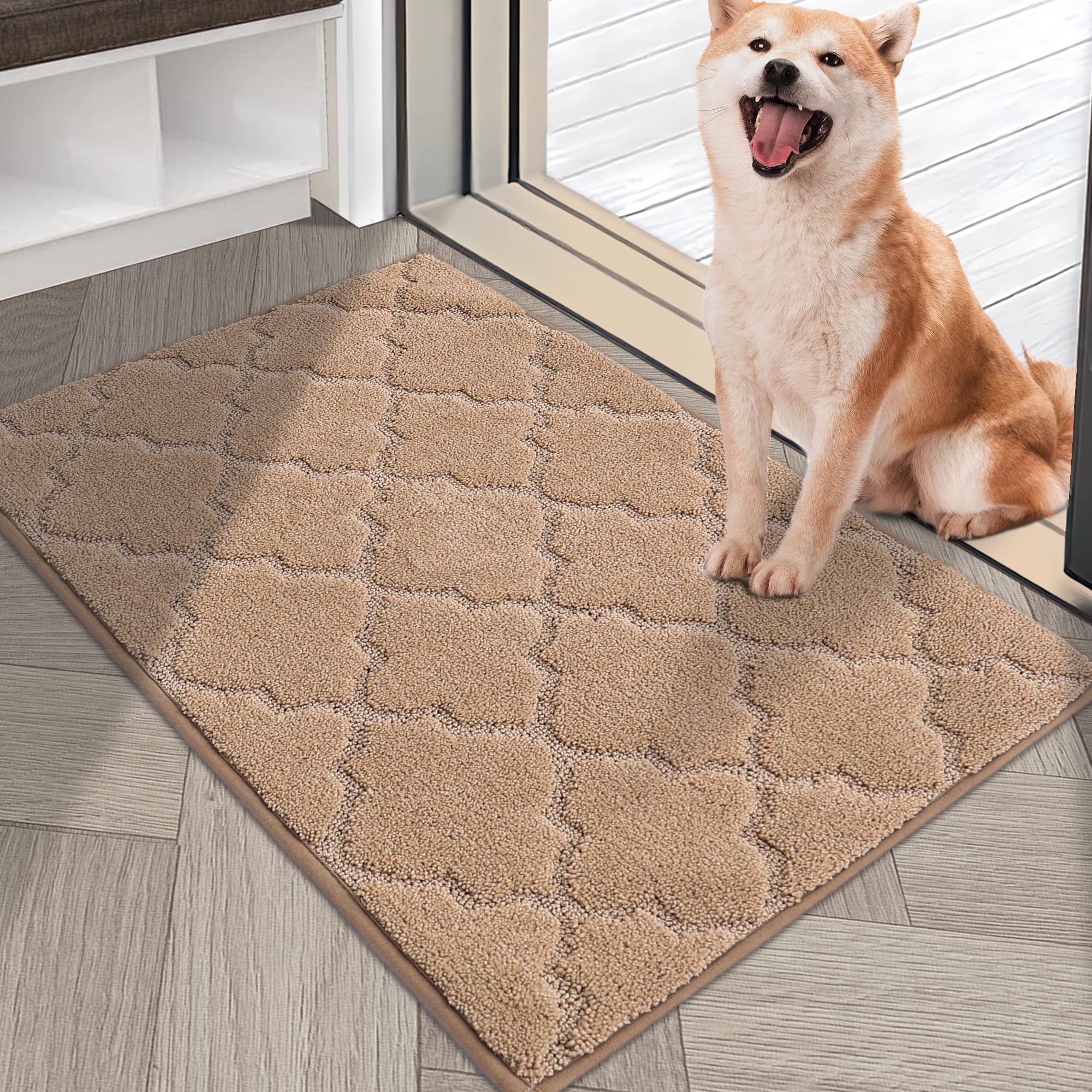 Paillasson D'intérieur Lavable En Microfibre - Antidérapant, Absorbant, 50x80 Cm - Pour Entrée, Cuisine, Animaux