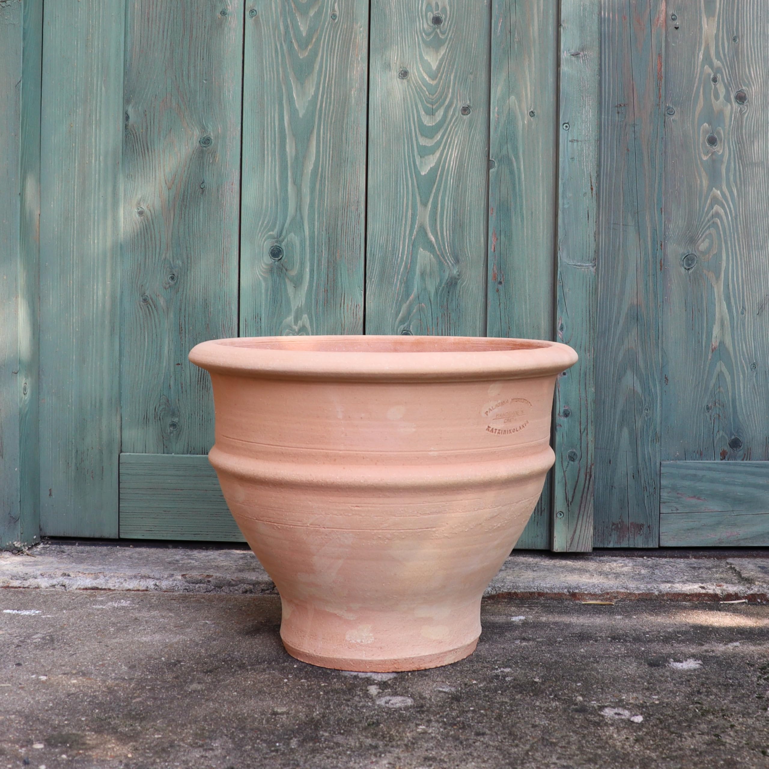 Palatina Werkstatt Vaso per piante in terracotta, 40 cm, resistente all'inverno, per balcone, terrazza e ingresso, realizzato a mano, in terracotta, resistente al gelo
