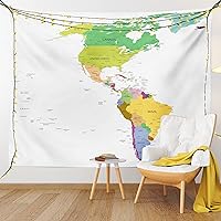 Vista 28 de Ambesonne Tapiz de naturaleza, silueta de oso salvaje en el bosque de la selva en la noche oscura, ilustración para colgar en la pared para Verde