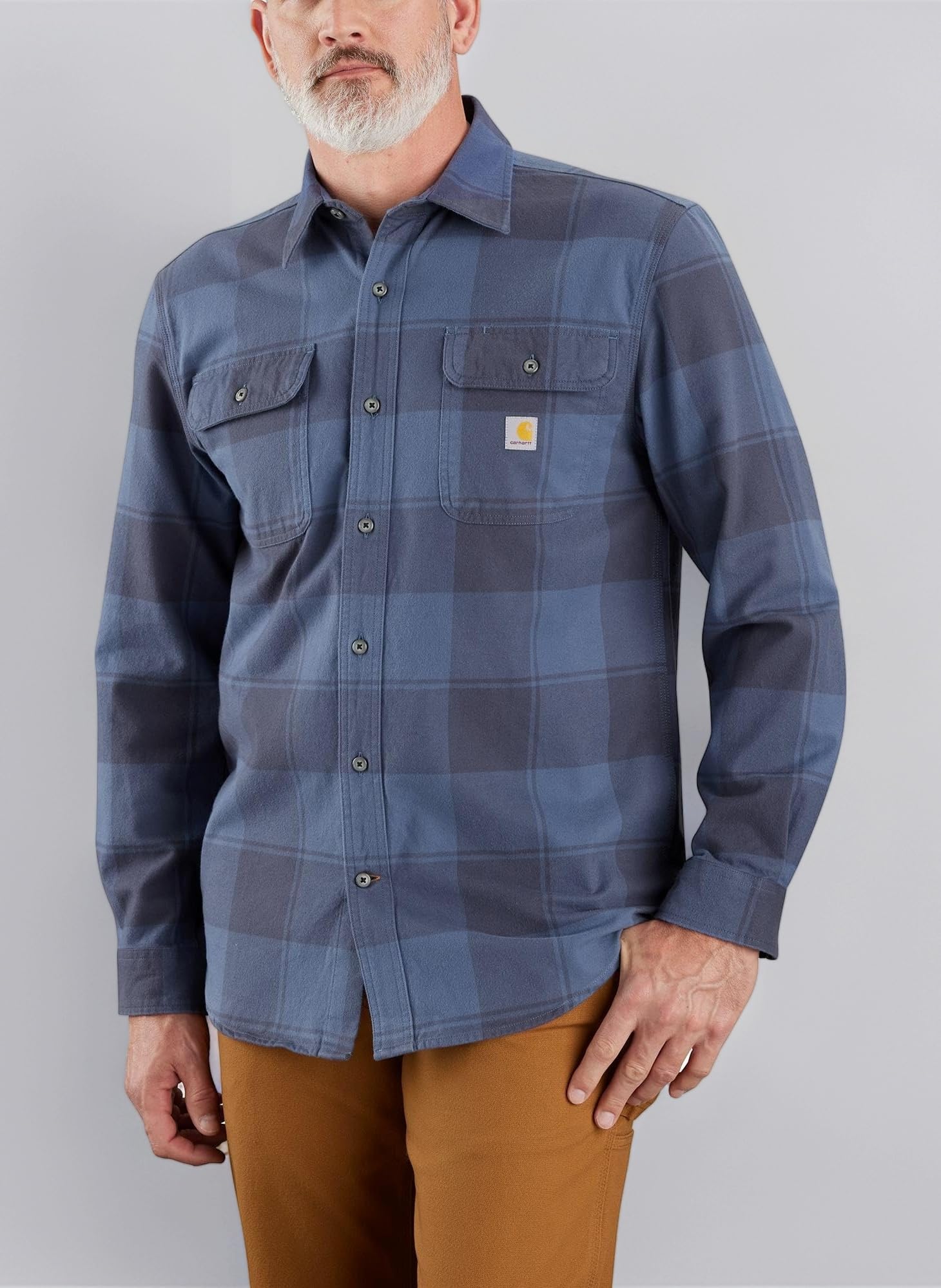 Carhartt Herren Rugged Flex® Relaxed Fit Midweight Flannel Long Sleeve Plaid Shirt Plaid Shirt (1er Pack)