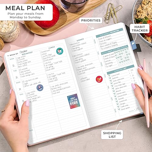 Miniatura 9 de Clever Fox Agenda semanal de comidas, diario de preparación de comidas semanal y diario con listas de compras y comestibles para planificación de