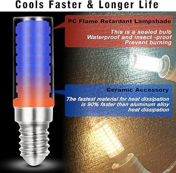 E14 LED Light Bulb 2700K Warm White, 60W Equivalent, SES LED Candle Bulbs [Energy Class E]