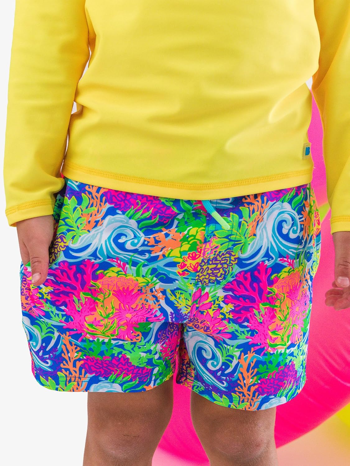 RUGGEDBUTTS Boys Performance Hybrid Stretch Swim Trunks - Fashion Swim Trunks, UPF 50+, Boy Swim Trunks