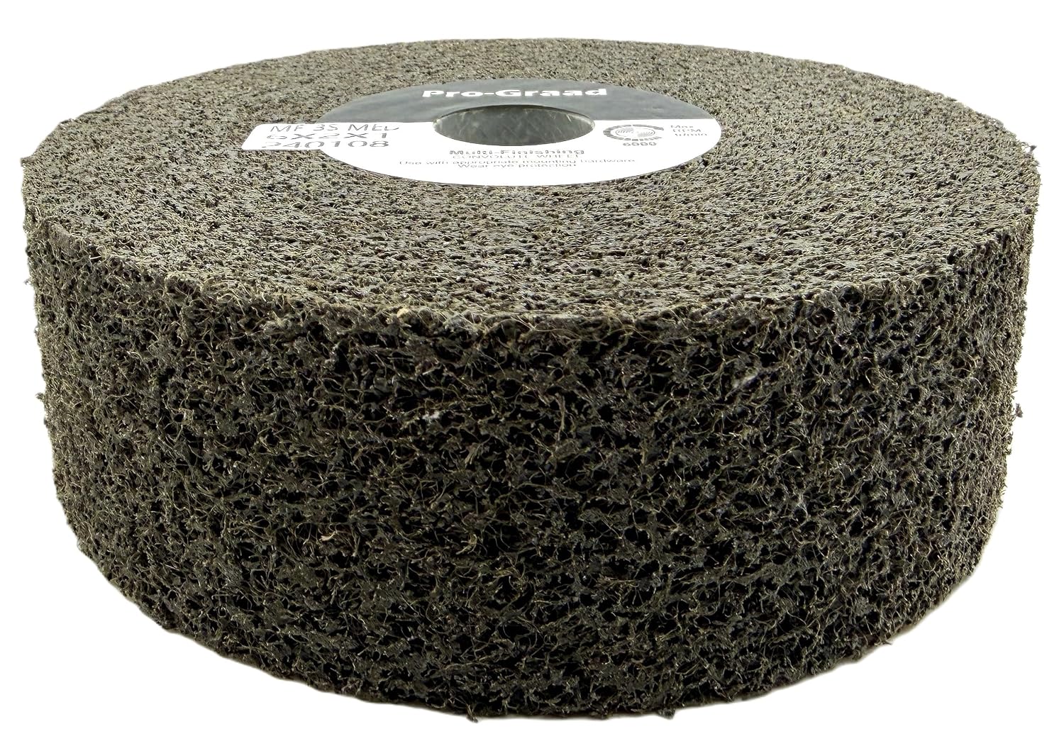Multi-Finishing Wheel – 6” x 2” x 1” 3S Medium Grit Silicon Carbide - Stainless Steel Finishing Convolute Wheel – for #4 Finish - 1 Pack