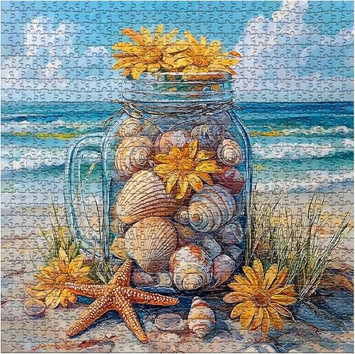 Miniatura 9 de PICKFORU Rompecabezas oceánico de 1000 piezas, rompecabezas de tortuga marina para adultos peces, coloridos rompecabezas de vida marina rompecabezas