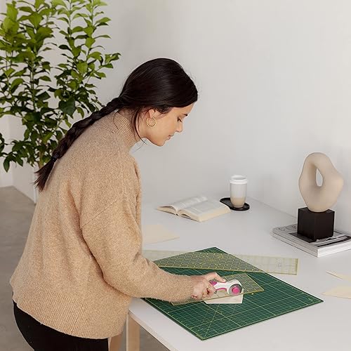 Vista 14 de Elan Tapete de corte A4 verde, tapete de corte autorreparable de 9 x 12 pulgadas, tabla de manualidades de 5 capas verde, tabla de pasatiempos
