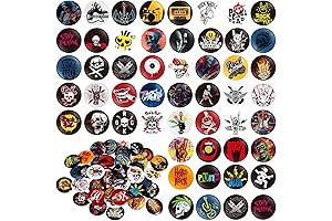 Finest Express Yourself 50 Ct Punk Buttons Pins - 1 Inch/ 25...