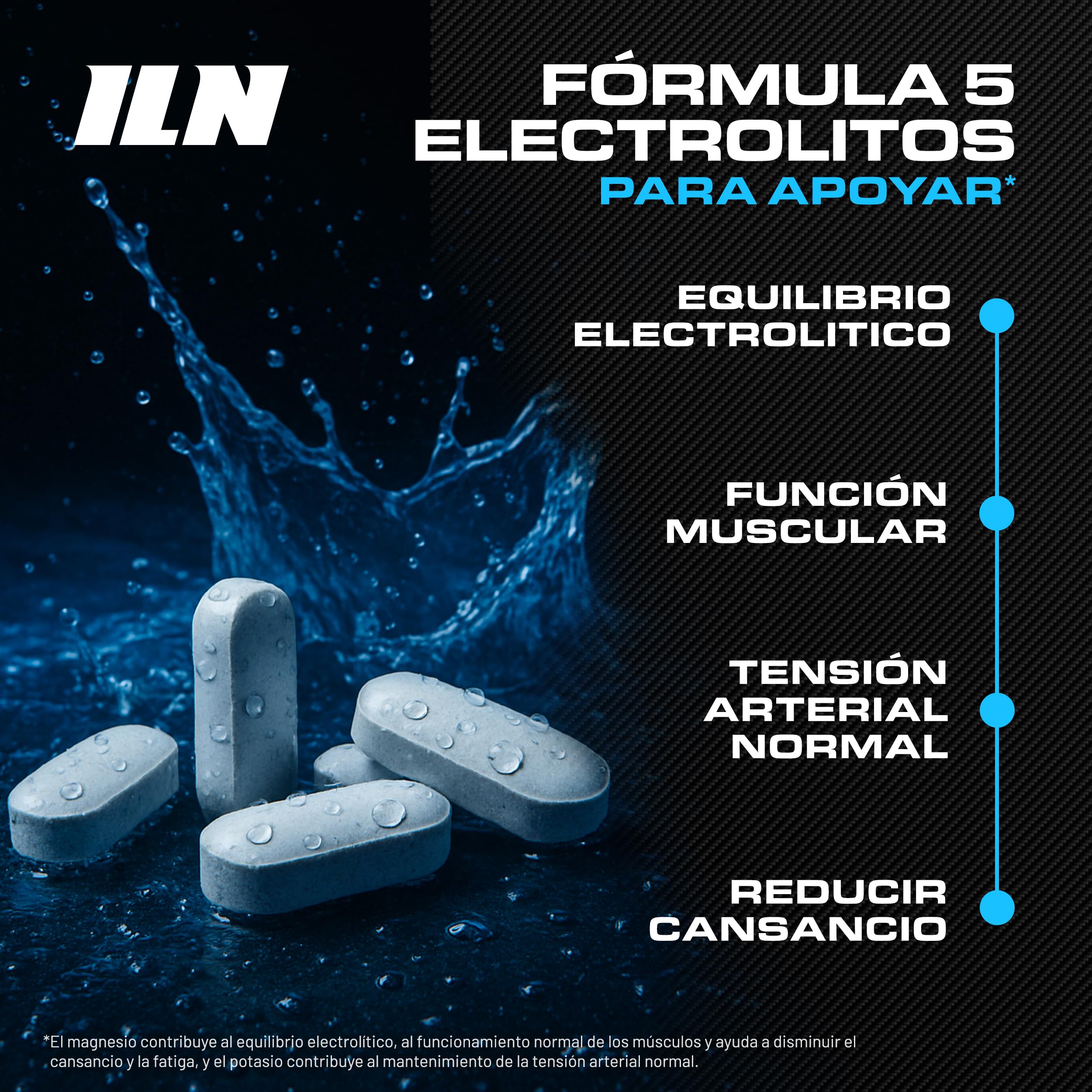 Electrolitos sin azucar - Electrolytes en tabletas para hidratación - 360 comprimidos - Complejo 1500 mg - Vegano, apto keto
