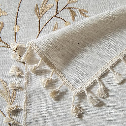 Miniatura 5 de Oubonun Mantel rectangular de microgamuza, duradero y resistente a las arrugas, lavable, decorativo, estilo de casa de campo, para cocina, comedor,