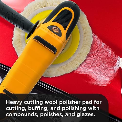 Miniatura 4 de Almohadilla para pulir de gancho y lazo para cortar y pulir compuestos 100 lana de 8 pulgadas