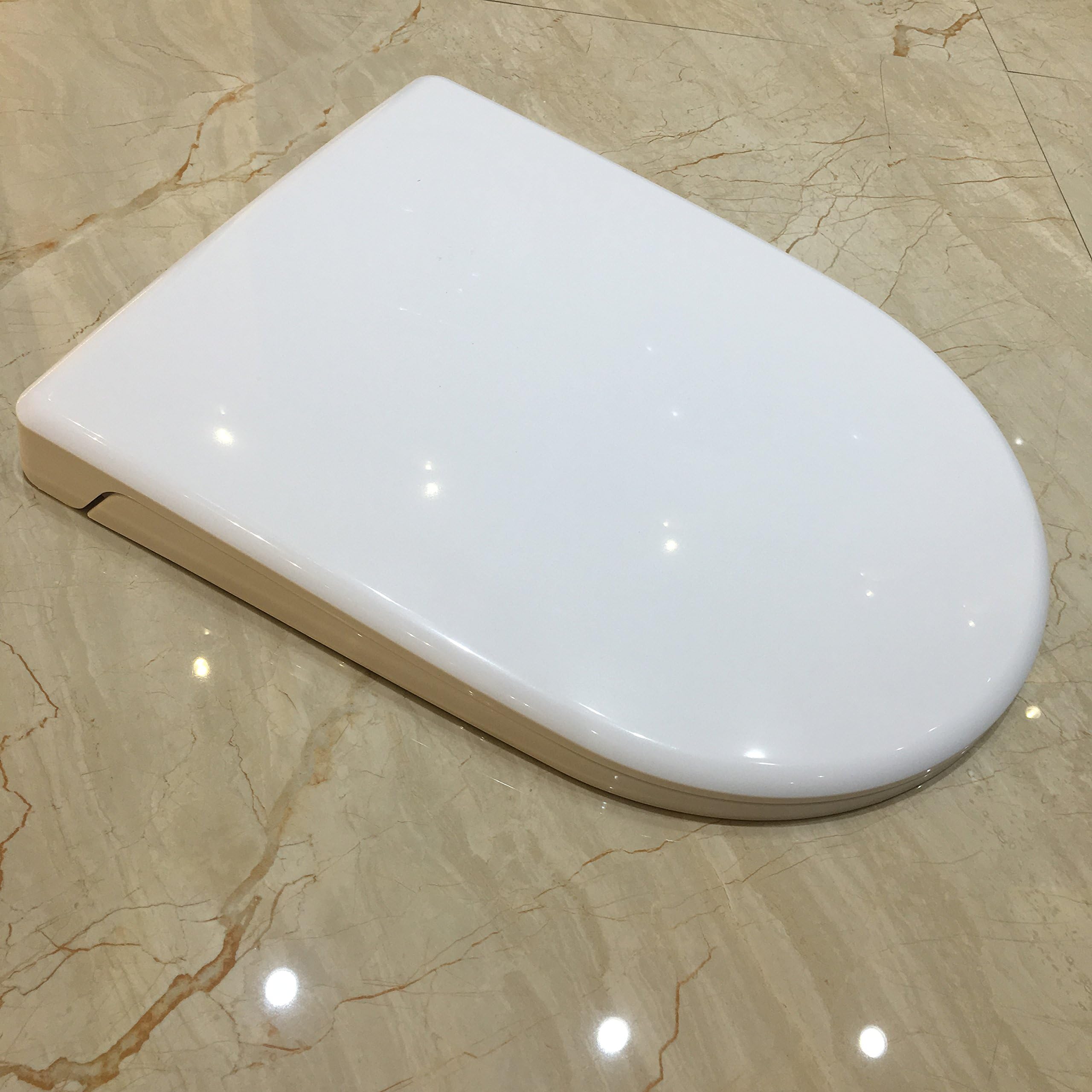 cibol Soft Close Plastic Toilet WC Seat Cover (460x361 mm, White)
