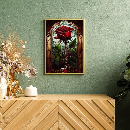 Miniatura 2 de Aestalrcus Kits de pintura de diamantes de rosa para adultos, kits de arte de diamantes de rosa para adultos, kits de arte de gemas de rosas para