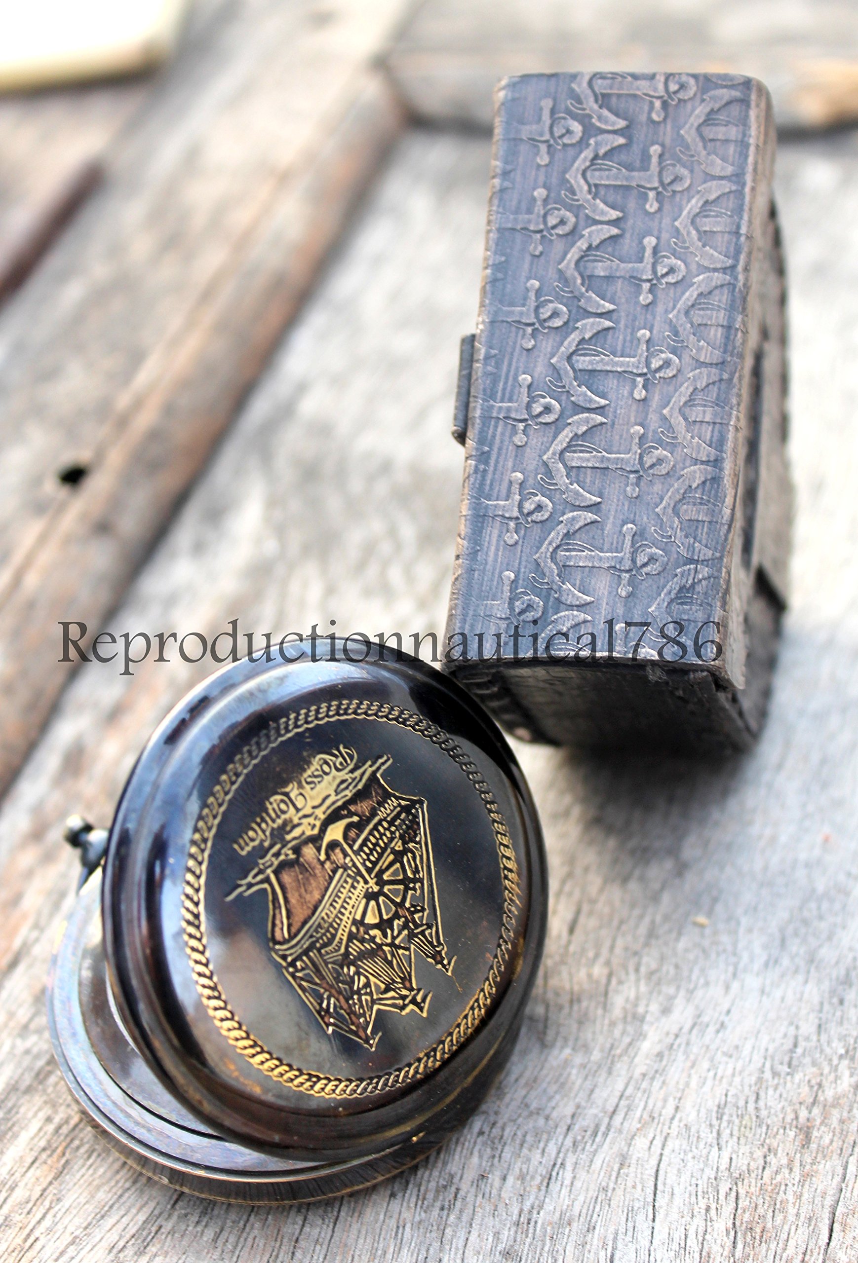ancienne boussole ancienne en laiton en laiton Made for Royal Navy ancienne boussole ancienne en laiton en laiton Made for Royal Navy