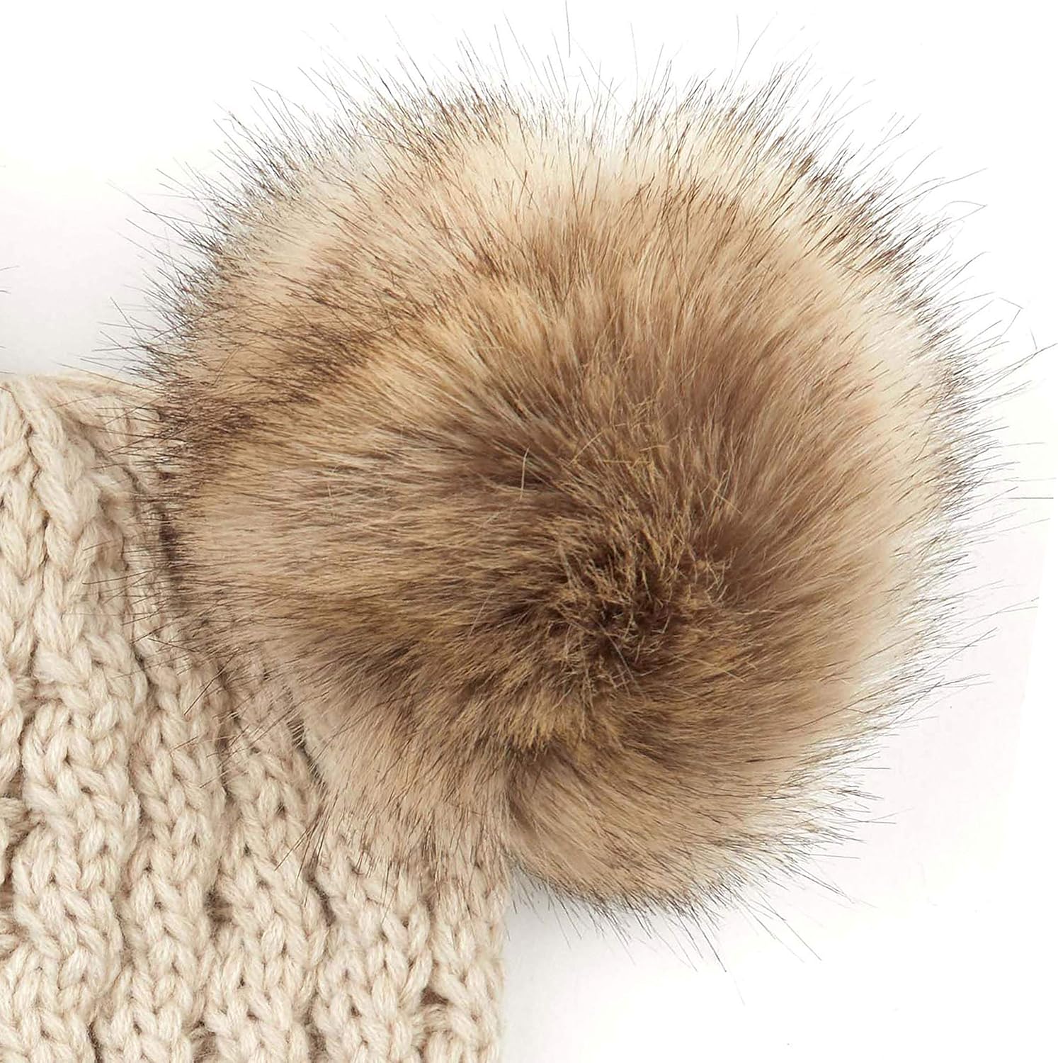 C.C Hatsandscarf Exclusives Cable Knit Double Pom Winter Beanie (HAT-2055)(HAT-23)