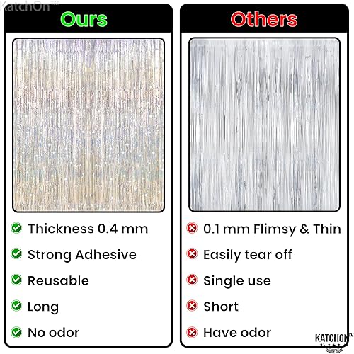 Miniatura 4 de Cortinas iridiscentes con flecos, variación, paquete de 2