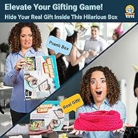 Vista 2 de Witty Yeti Hilarious Human Cone Gag Gift Empty Box. Wrap Your Real Present with This Convincing Fake Prank Box for Men or Women. Funny White