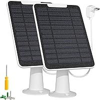 Vista 11 de Cargador de panel solar de 6 W compatible con cámara Google Nest para exteriores e interiores (versión de batería), energía solar para Google Nest