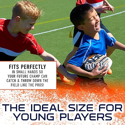 Vista 119 de Franklin Sports - Balones de fútbol americano juveniles de todos los equipos de la NFL, juego de balón infantil pequeño de 8.5 pulgadas + inflador