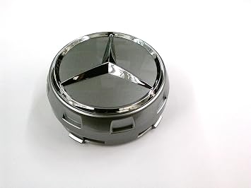 Genuine Mercedes Silver Center Cap, New Raised Design.