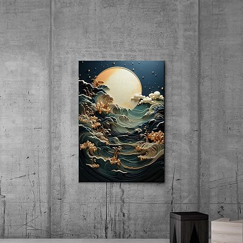 Vista 7 de Green White Gold minimalist texture Prints Green wall art green canvas Prints green abstract art Lime Green canvas wall art, Canvas, Home Decor