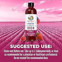 Vista 4 de Suplemento de hierro para mujeres, hombres y niños, para deficiencia de hierro y apoyo inmunitario, sin azúcar, sin organismos genéticamente