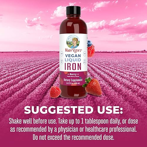 Miniatura 8 de MaryRuth's Multivitamínico líquido para adultos y niños y suplemento de hierro líquido para mujeres y hombres, sin azúcar, paquete de 2 unidades