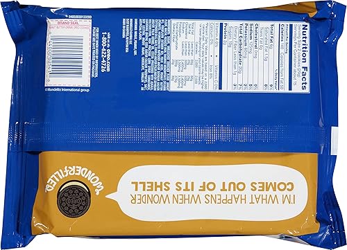 Vista 166 de OREO Galletas de sándwich dorado Double Stuf, 20 paquetes de aperitivos de tamaño King
