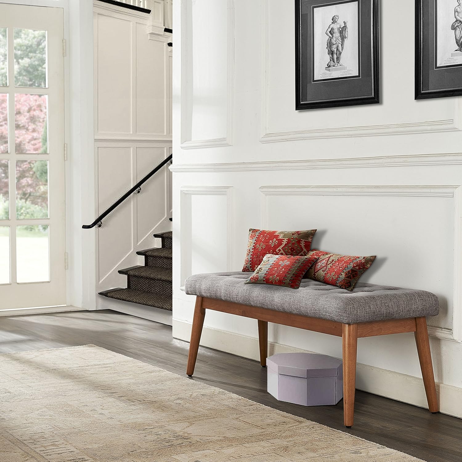 Crosley Furniture Landon Wood Dining Bench for Entryway or Mudroom, Acorn
