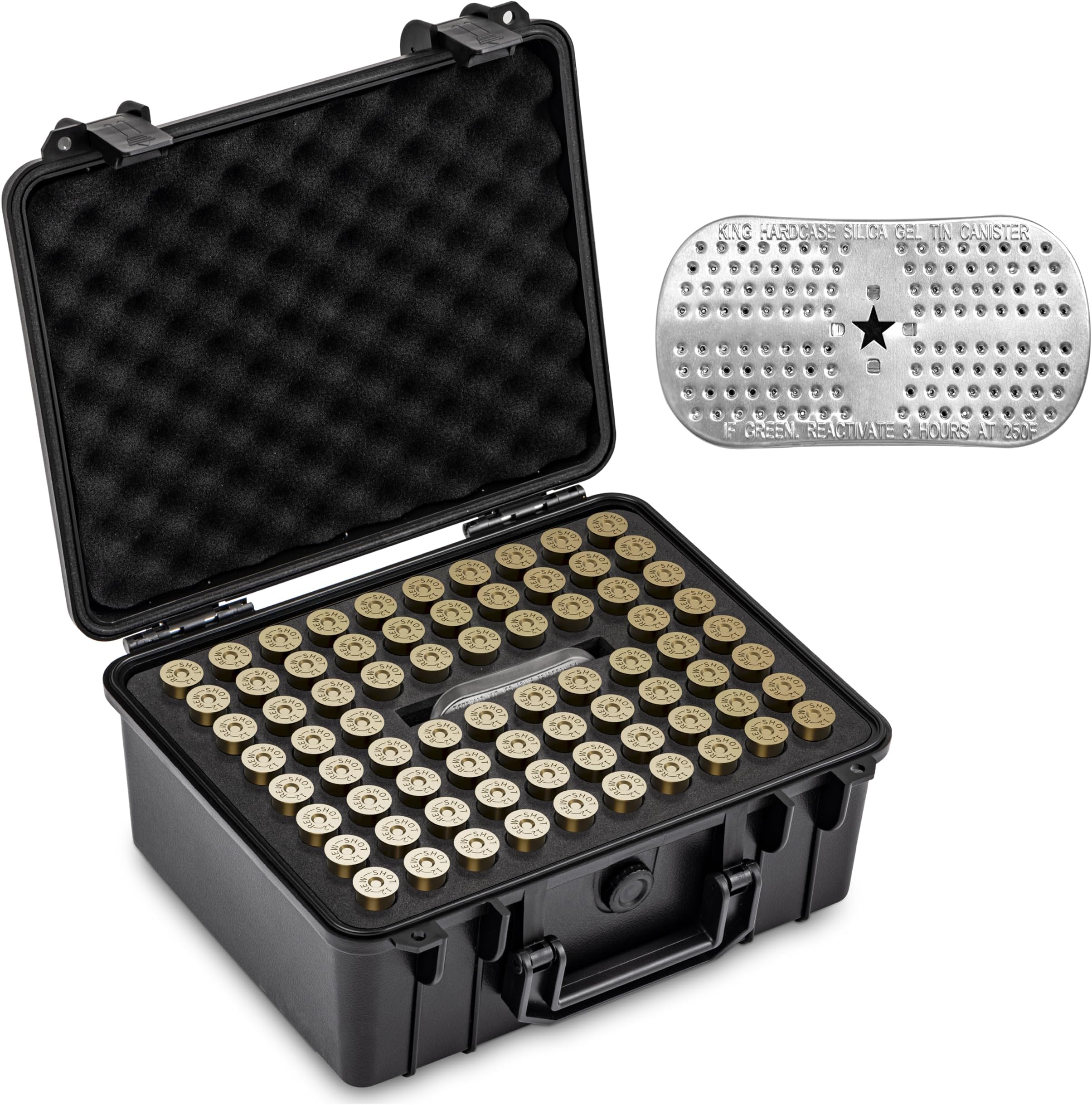75 Round Shotgun Shell Case - Travel Safe, Mil-Spec, Waterproof Ammo Box - 12GA, 20GA, 16GA, 10GA, 8GA, Gauge, 12 Gram, CO2 Cartridge for Shotgun Shells