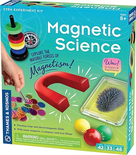 Thames  Kosmos Magnetic Science  33 experimentos STEM  Edades 8  Aprende sobre los polos magnéticos de la Tierra  Descubre cómo funcionan los campos