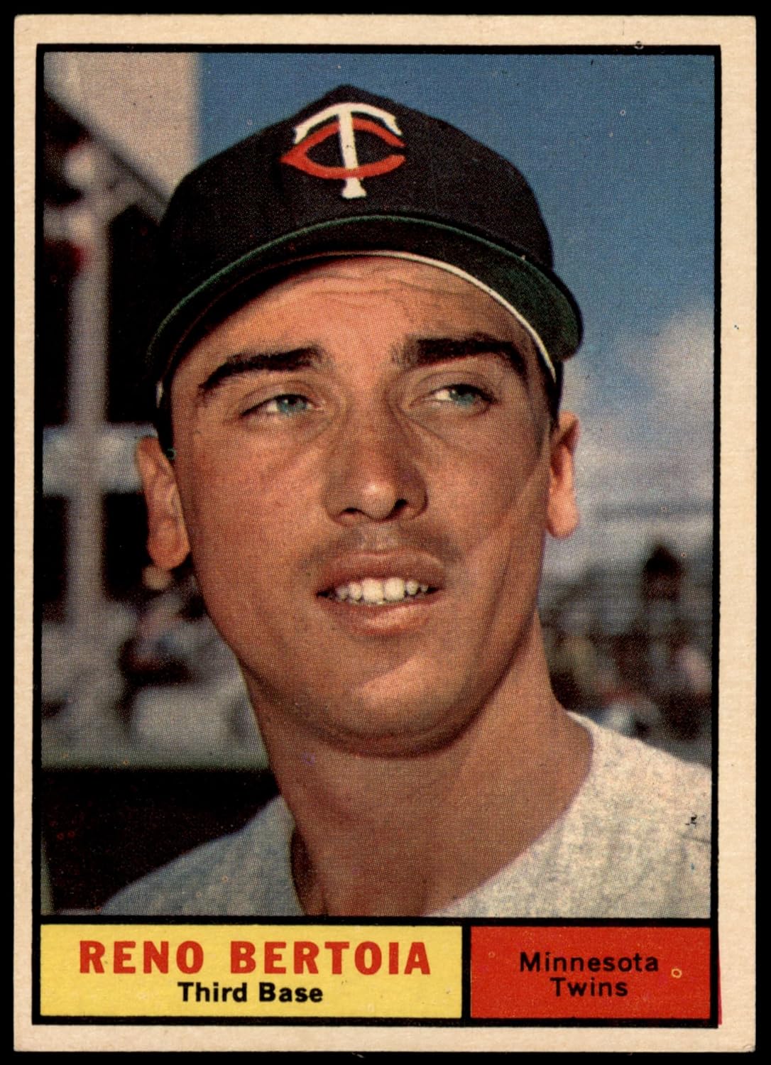 1961 Topps #392 Reno Bertoia Minnesota Twins (Baseball Card) EX/MT Twins