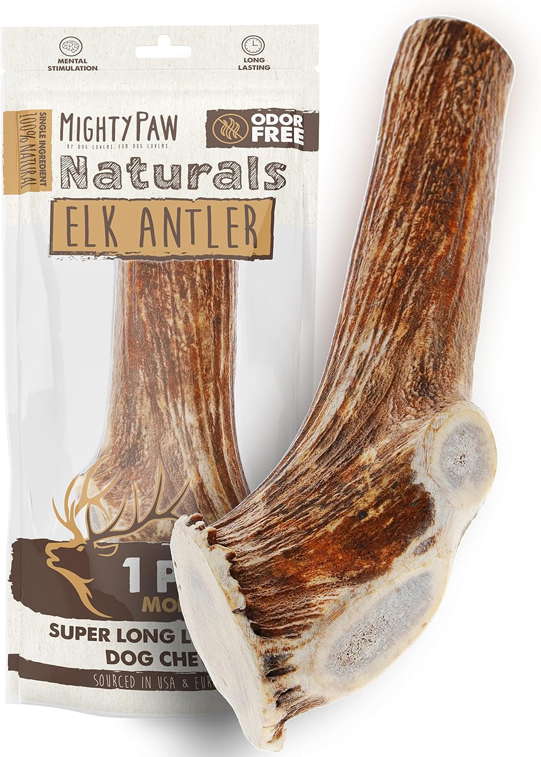 Pet Supplies Mighty Paw Elk Antlers for Dogs Monster Size 8