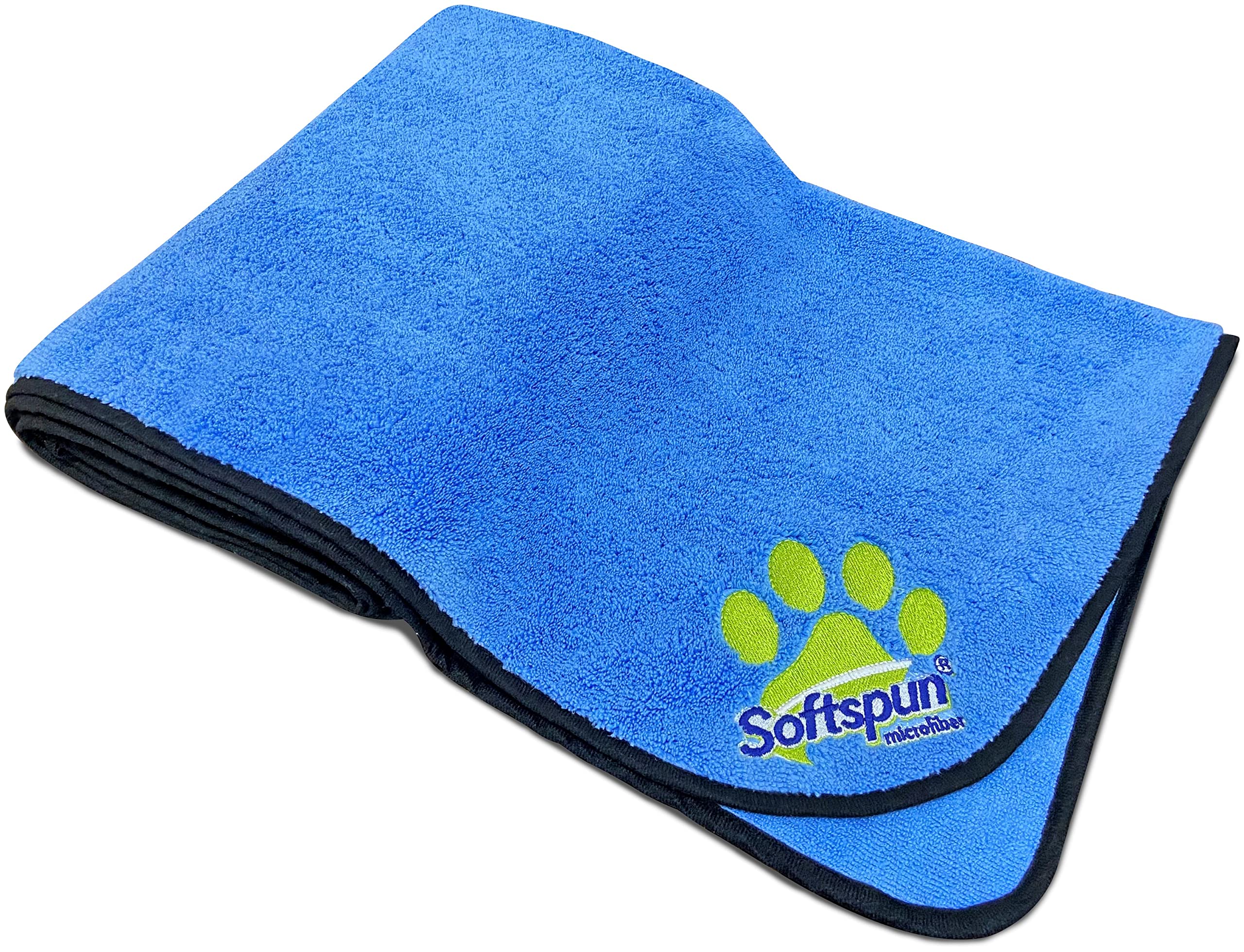 SOFTSPUN Microfiber Pet Towel 70x140 cms 1pcs 380gsm Sky Blue! Ultra-Soft, Ultra-Absorbent for Drying Medium & Large Dogs & Cats of All Breeds Quickly.