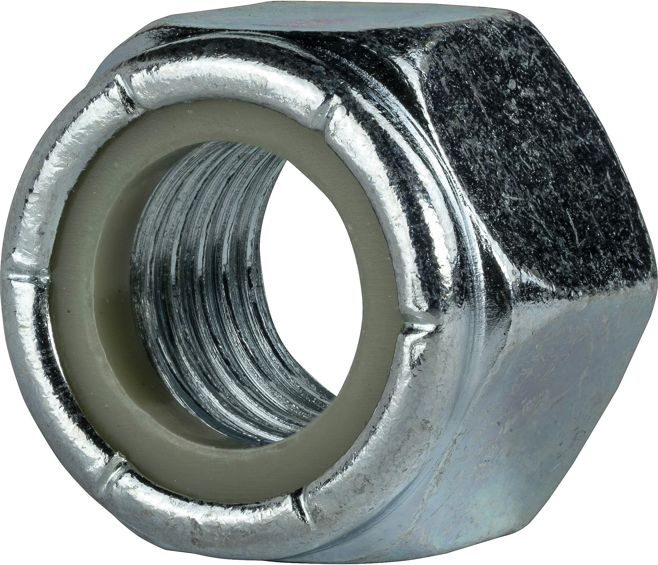 #3-48 Nylon Insert Hex Lock Nuts, Grade 2, Electro Zinc Plated Steel & Clear Finish, Vibration Resistant, Quantity 100 by Fastenere