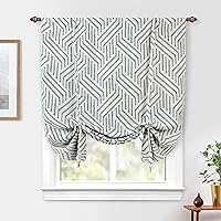 Vista 26 de DriftAway Cenefa de Lino Estilo Granja con Forro de Doble Capa con Aislamiento Térmico para Oscurecer la Habitación, Cenefas Opacas para Ventana