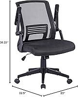 Vista 11 de Techni Mobili, Silla ergonómica negra de malla de oficina