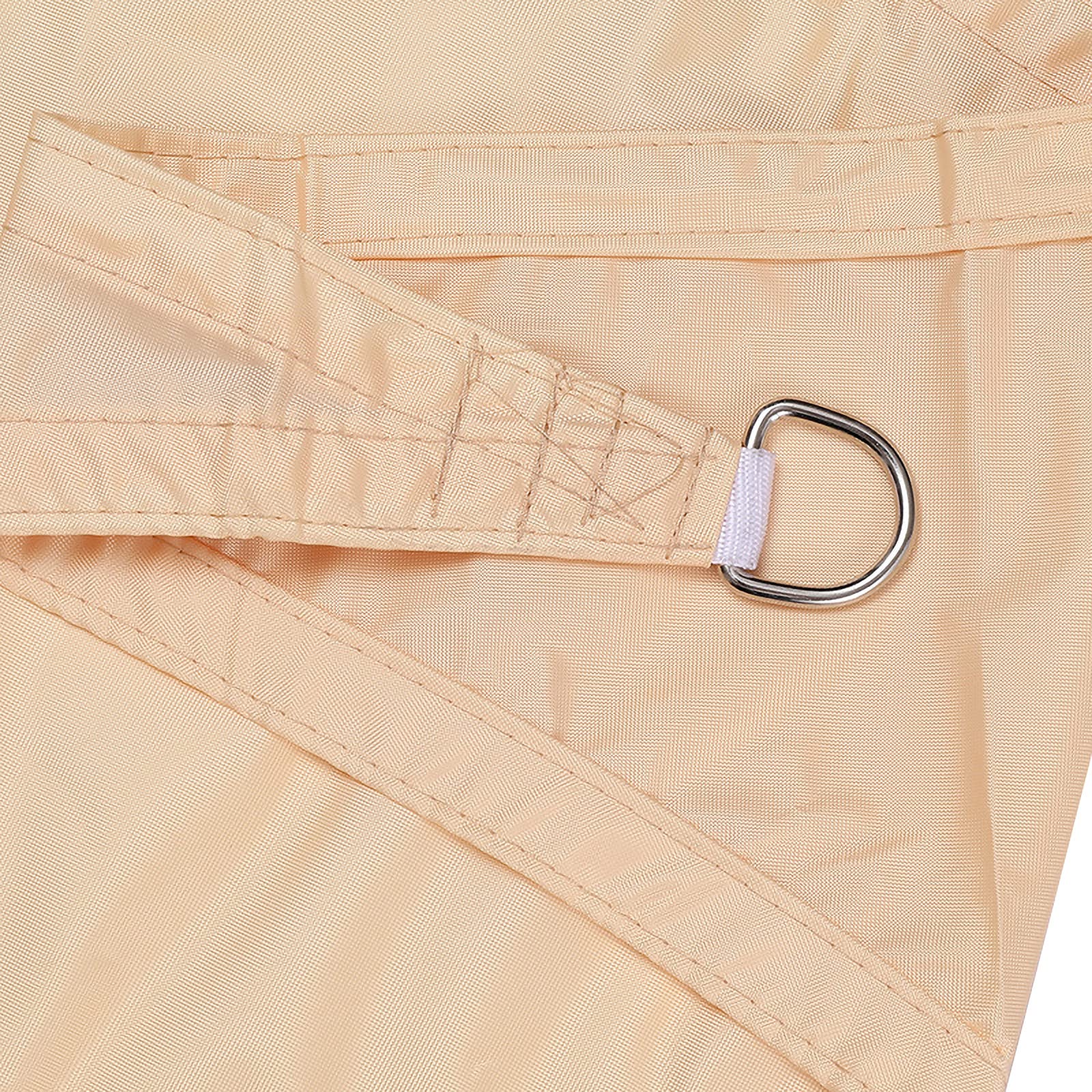 BlueDot Trading Waterproof Woven Polyester Sun Shade Sail Durable Outdoor Canopy Screen Water Permeable for over Patios, Pools, Carport Awning, Garden and more (12' by 12' Square, Beige)