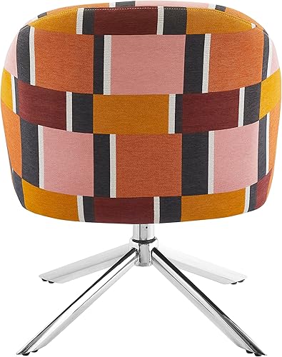Miniatura 9 de Linon Tapicería Shawnee multicolor y silla giratoria con base cromada