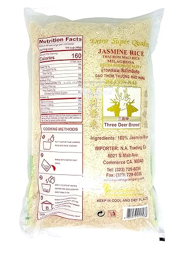 Miniatura 2 de Three Deere Brand Thai Jasmine Rice - 5 libras