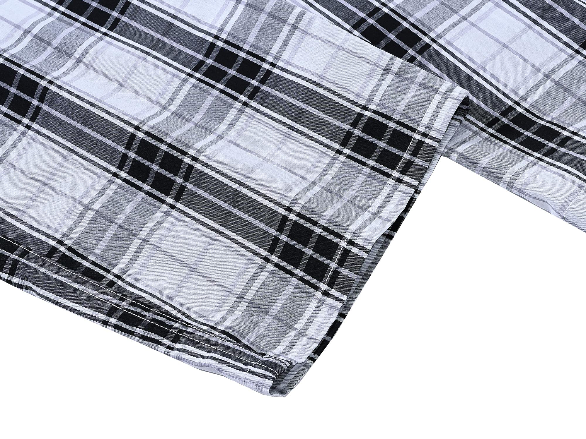 MoFiz Hombre Pantalones de Pijama Algodón Salón a Cuadros Pijama Larga Casual Patalones acon Bolsillos