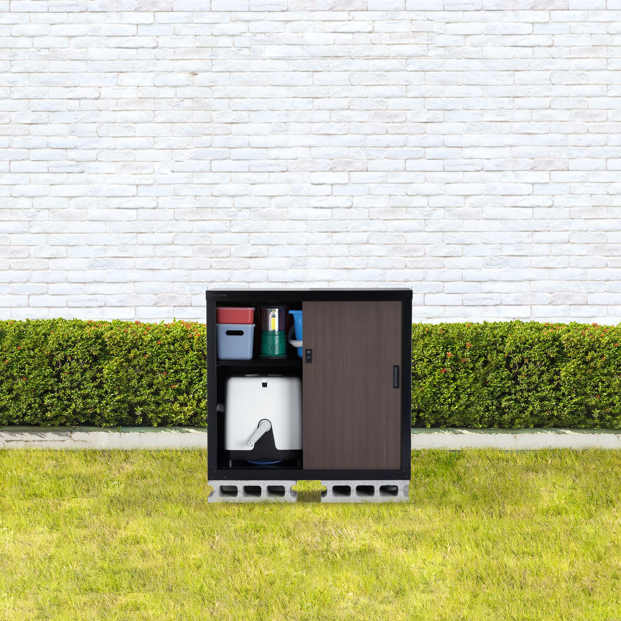 Amazon.co.jp: グリーンライフ 物置 収納庫 屋外 小型【日本製】棚板1  