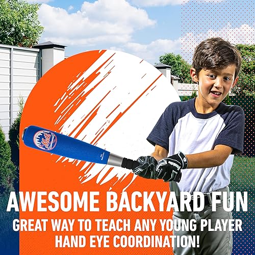 Miniatura 109 de Franklin Sports MLB Bate de béisbol de espuma jumbo + juegos de pelotas, bates de béisbol de espuma de gran tamaño para niños + pelotas de béisbol