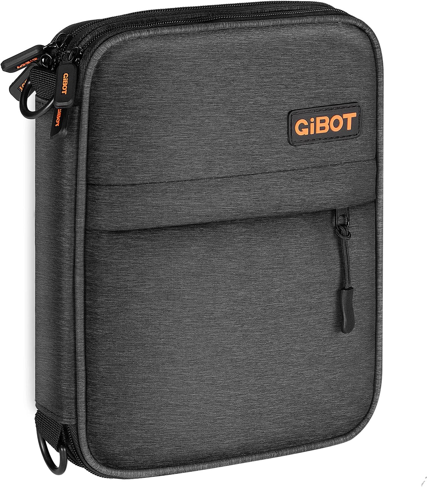 Gibot Travel Accessories Multi-Functional Cable Organiser Bag - Large Capacity for Charger, Power Bank, USB Stick (Dark Gray)