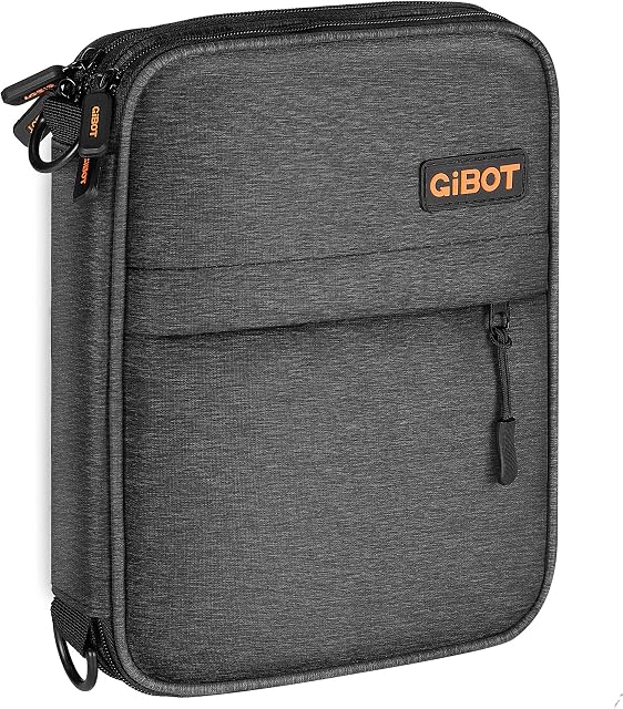 Electronics Accessories Organizer Travel Cable Organiser Bag Portable Travel Gadget Double Layer Carrying Case with Double Hooks for USB Cable Drive SD Card Charger Power Bank Headphone iPad Mini