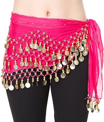 Bauchtanz-Hüftschal Mit 328 Münzen – Tanzgürtel Aus Samt Für Damen | Vielseitiges Tanz-Accessoire