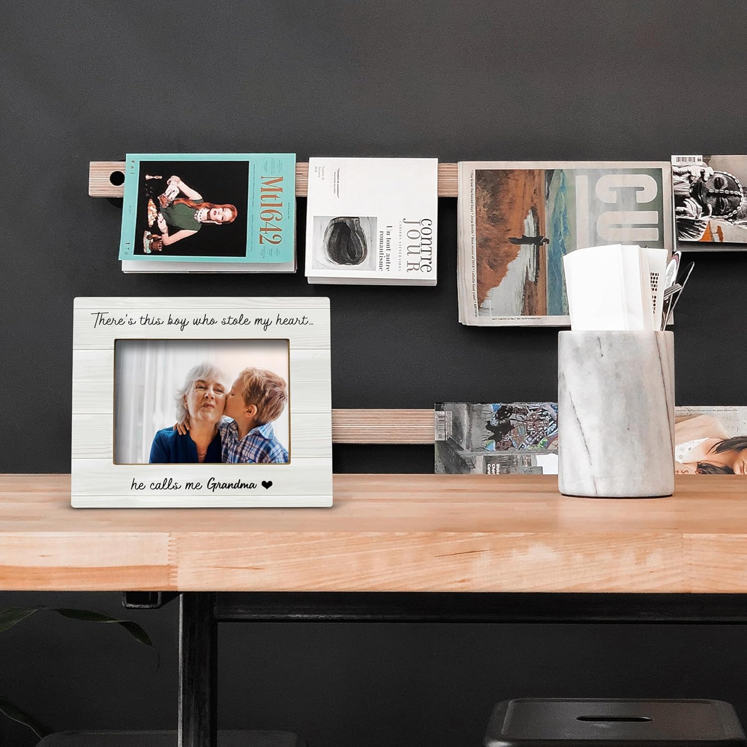 FONDCANYON Grandma Picture Photo Frame - Great Grandma Mothers Day Birthday Gifts for Nana, First Time New Grandma Grandparents Baby Announcement Gifts Grandma and Me Picture Frames(5x7 Inch Photo) - Image 2