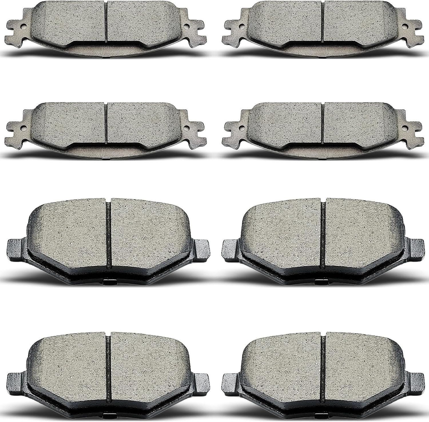 Ceramic Front Rear Brake Pads Compatible with 2011-2019 Ford Exploer (base model ONLY), 2009-2019 Ford Flex,2010-2019 Ford Taurus, 2009-2012 Lincoln MKS,2010-2019 Lincoln MKT