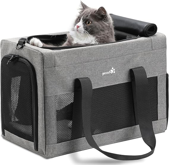 Pecute Dog Purse Carrier, Pet Carrier with Pockets for Small Dogs and Pecute Cat Carrier, Pet Carrier Airline Approved, Portable Dog Carrier with Stable Structure
