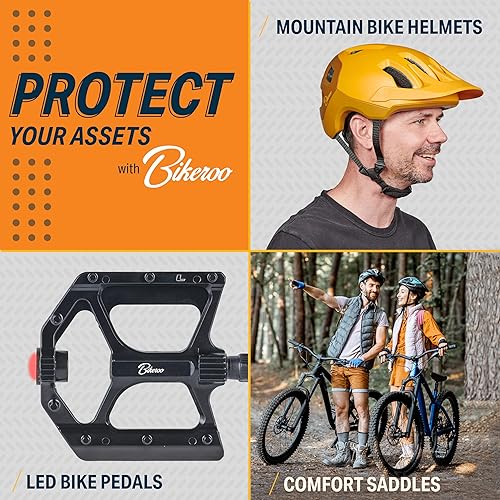 Miniatura 9 de Bikeroo Casco de bicicleta con luz trasera de seguridad, cascos de bicicleta para adultos para hombres y mujeres, casco de bicicleta para ciclismo